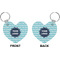 Logo & Company Name Heart Keychain (Front + Back)