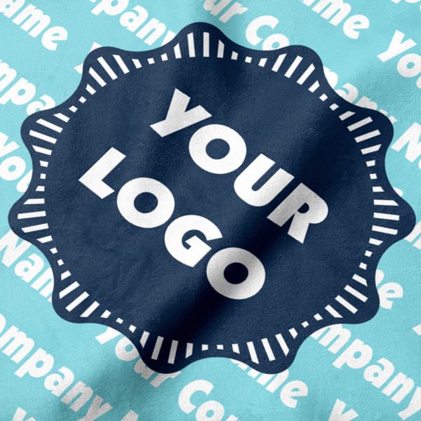 Logo & Company Name Hooded Baby Towel- Detail Close Up