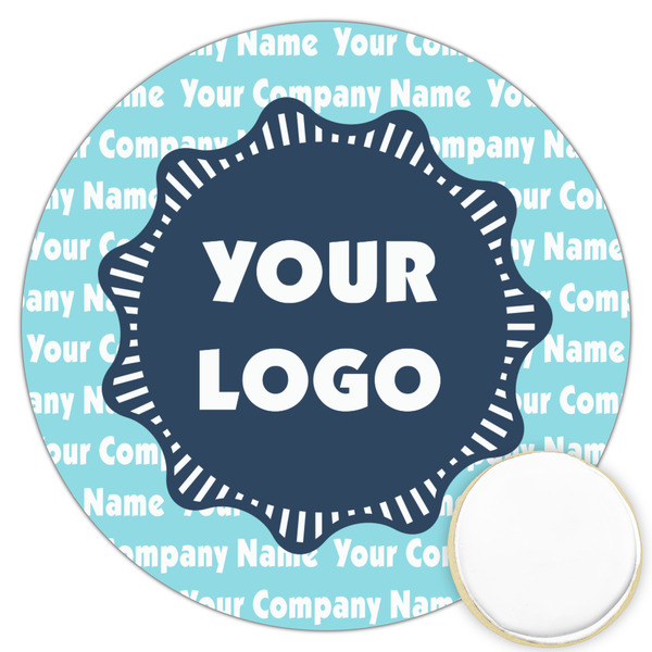 Custom Logo & Company Name Printed Cookie Topper - 3.25"