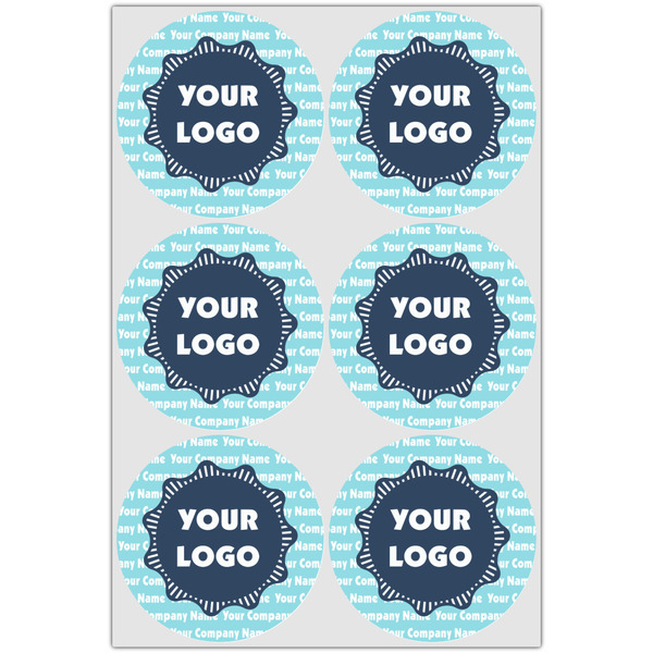 Logo & Company Name Icing Circle - Large - Set of 6