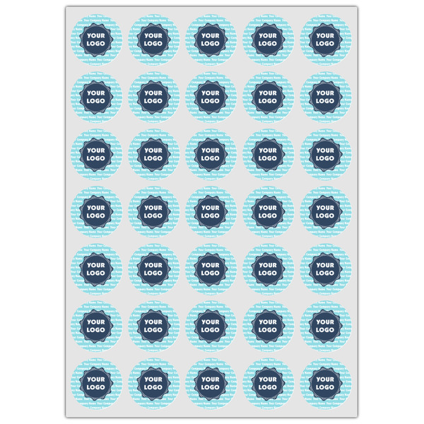 Logo & Company Name Icing Circle - XSmall - Set of 35