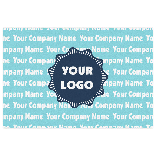 Logo & Company Name Indoor / Outdoor Rug - 2'x3' - Front Flat