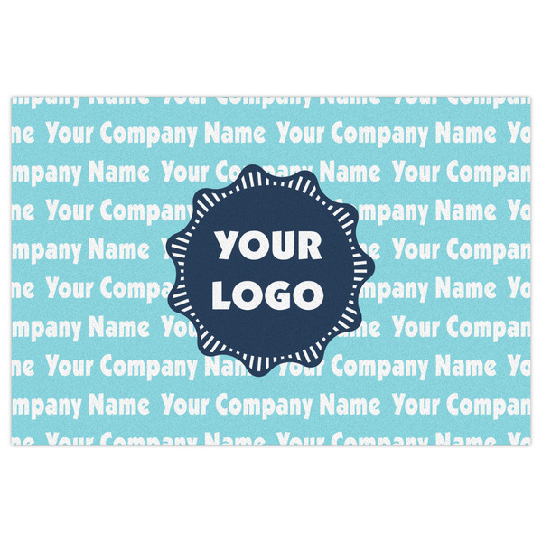 Logo & Company Name Indoor / Outdoor Rug - 4'x6' - Front Flat
