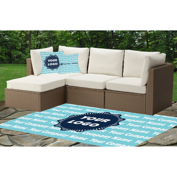 Logo & Company Name Indoor / Outdoor Rug & Cushions