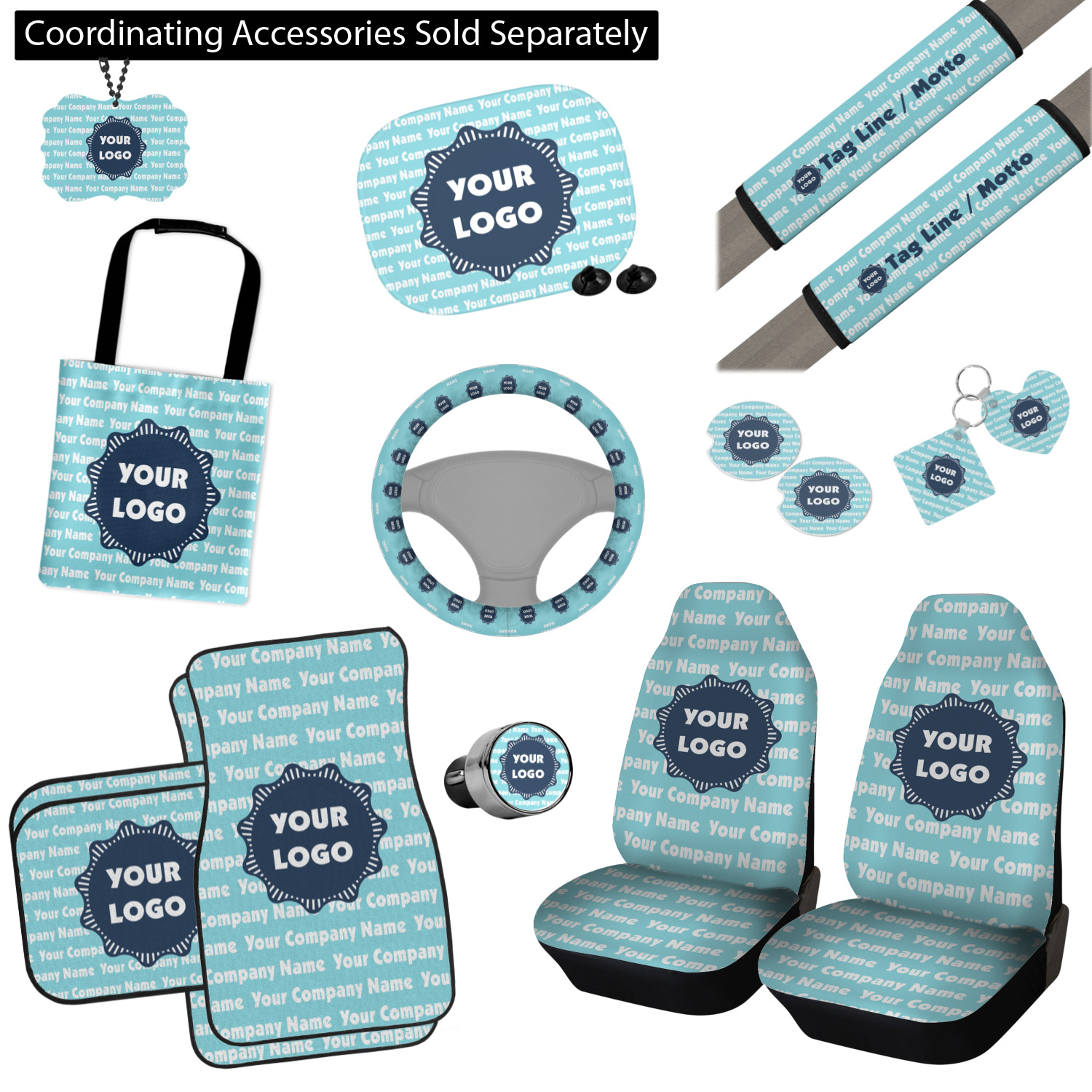 Logo & Company Name Bling Keychain (Personalized) YouCustomizeIt