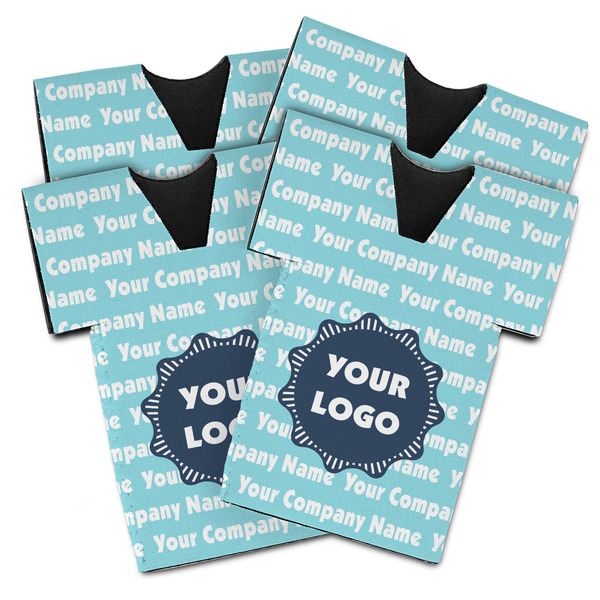 Custom Logo & Company Name Jersey Bottle Cooler - Set of 4
