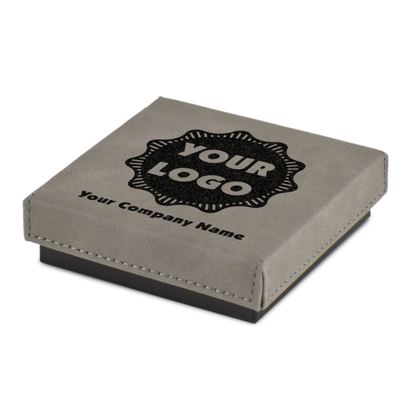 Custom Logo & Company Name Jewelry Gift Box - Engraved Leather Lid