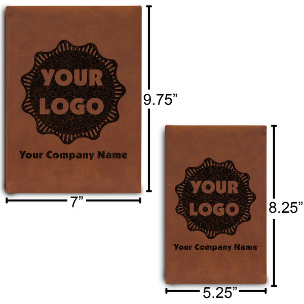 Logo & Company Name Journal Size Comparisons w/ Dimensions