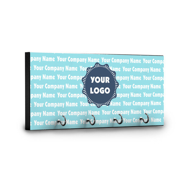 Logo & Company Name Key Hanger - Front View with Hooks