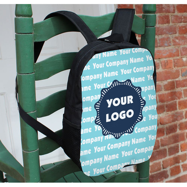 Logo & Company Name Kids Backpack - In Context