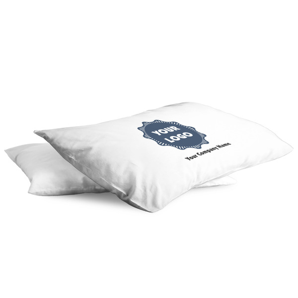 Logo & Company Name King Pillow Case - TWO (partial print)
