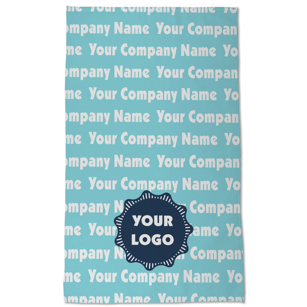 Logo & Company Name Kitchen Towel - Poly Cotton - Full Front