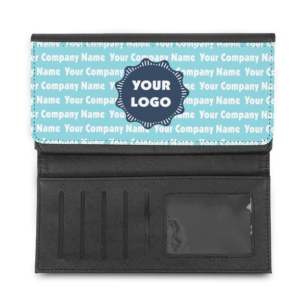 Logo & Company Name Ladies Wallet - Half Way Open