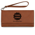 Logo & Company Name Ladies Leatherette Wallet - Laser Engraved