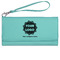 Logo & Company Name Ladies Wallet - Leather - Teal - Front View