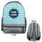 Logo & Company Name Large Backpack - Gray - Front & Back View