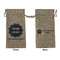 Logo & Company Name Large Burlap Gift Bags - Front & Back