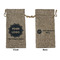 Logo & Company Name Burlap Gift Bag - Large - Double-Sided