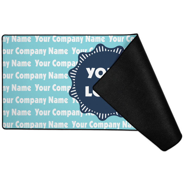 Logo & Company Name Large Gaming Mats - FRONT W/ FOLD