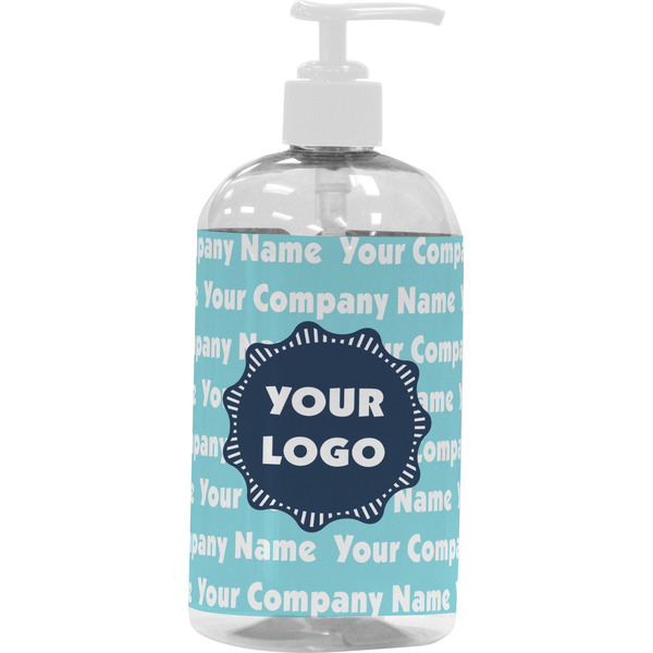 Custom Logo & Company Name Plastic Soap / Lotion Dispenser - 16 oz - Large - White