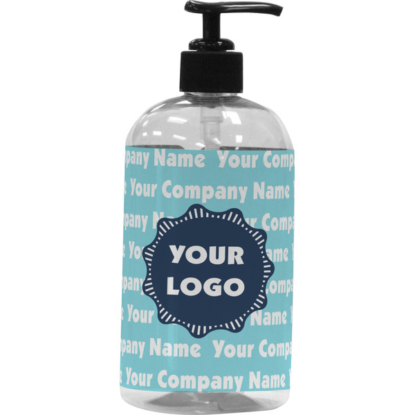 Custom Logo & Company Name Plastic Soap / Lotion Dispenser - 16 oz - Large - Black