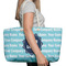 Logo & Company Name Large Rope Tote Bag - In Context View