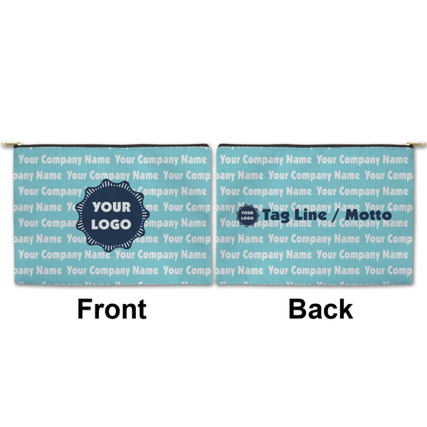Logo & Company Name Large Zipper Pouch Approval (Front and Back)