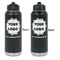 Logo & Company Name Laser Engraved Water Bottles - Front & Back Engraving - Front & Back View