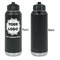 Logo & Company Name Laser Engraved Water Bottles - Front Engraving - Front & Back View