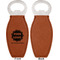 Logo & Company Name Leather Bar Bottle Opener - Front and Back (single sided)