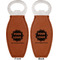 Logo & Company Name Leather Bar Bottle Opener - Front and Back