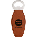 Logo & Company Name Leatherette Bottle Opener