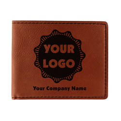 Logo & Company Name Leatherette Bifold Wallet