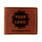 Logo & Company Name Leather Bifold Wallet - Single