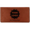 Logo & Company Name Leatherette Checkbook Holder - Single-Sided