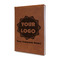 Logo & Company Name Leather Sketchbook - Small - Double Sided - Angled View