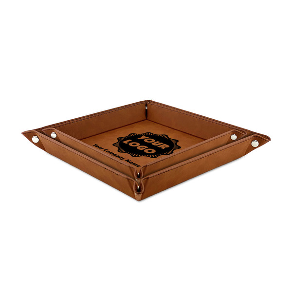 Logo & Company Name Leather Valet Trays - PARENT MAIN (both trays)
