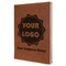 Logo & Company Name Leatherette Journal - Large - Single Sided - Angle View