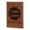 Logo & Company Name Leatherette Journals - Large - Double Sided - Angled View