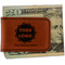Logo & Company Name Leatherette Magnetic Money Clip - Front