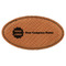 Logo & Company Name Leatherette Oval Name Badges with Magnet - Main