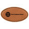 Logo & Company Name Leatherette Oval Name Badge with Magnet