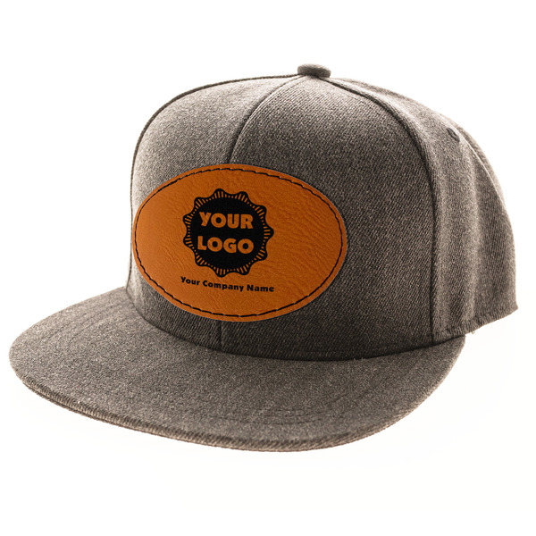 Logo & Company Name Leatherette Patches - LIFESTYLE (HAT) Oval