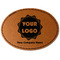 Logo & Company Name Faux Leather Iron On Patch - Oval