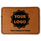 Logo & Company Name Faux Leather Iron On Patch - Rectangle