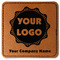 Logo & Company Name Faux Leather Iron On Patch - Square