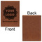 Logo & Company Name Leatherette Sketchbooks - Large - Single Sided - Front & Back View