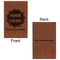 Logo & Company Name Leatherette Sketchbooks - Small - Double Sided - Front & Back View