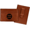 Logo & Company Name Leatherette Wallet with Money Clips - Front and Back