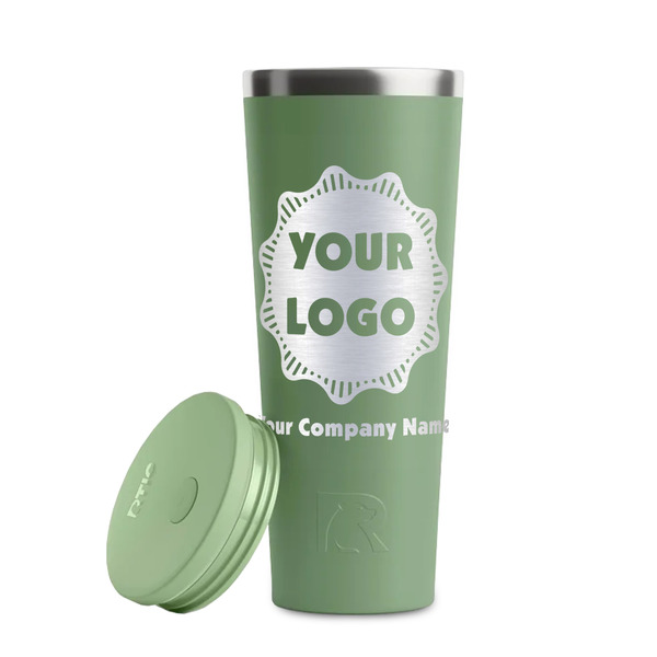 Logo & Company Name Light Green RTIC Everyday Tumbler - 28 oz. - Lid Off